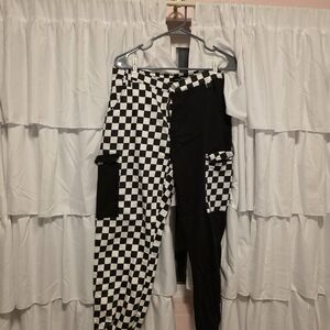 Almost Famous Black and White Checkered Pants